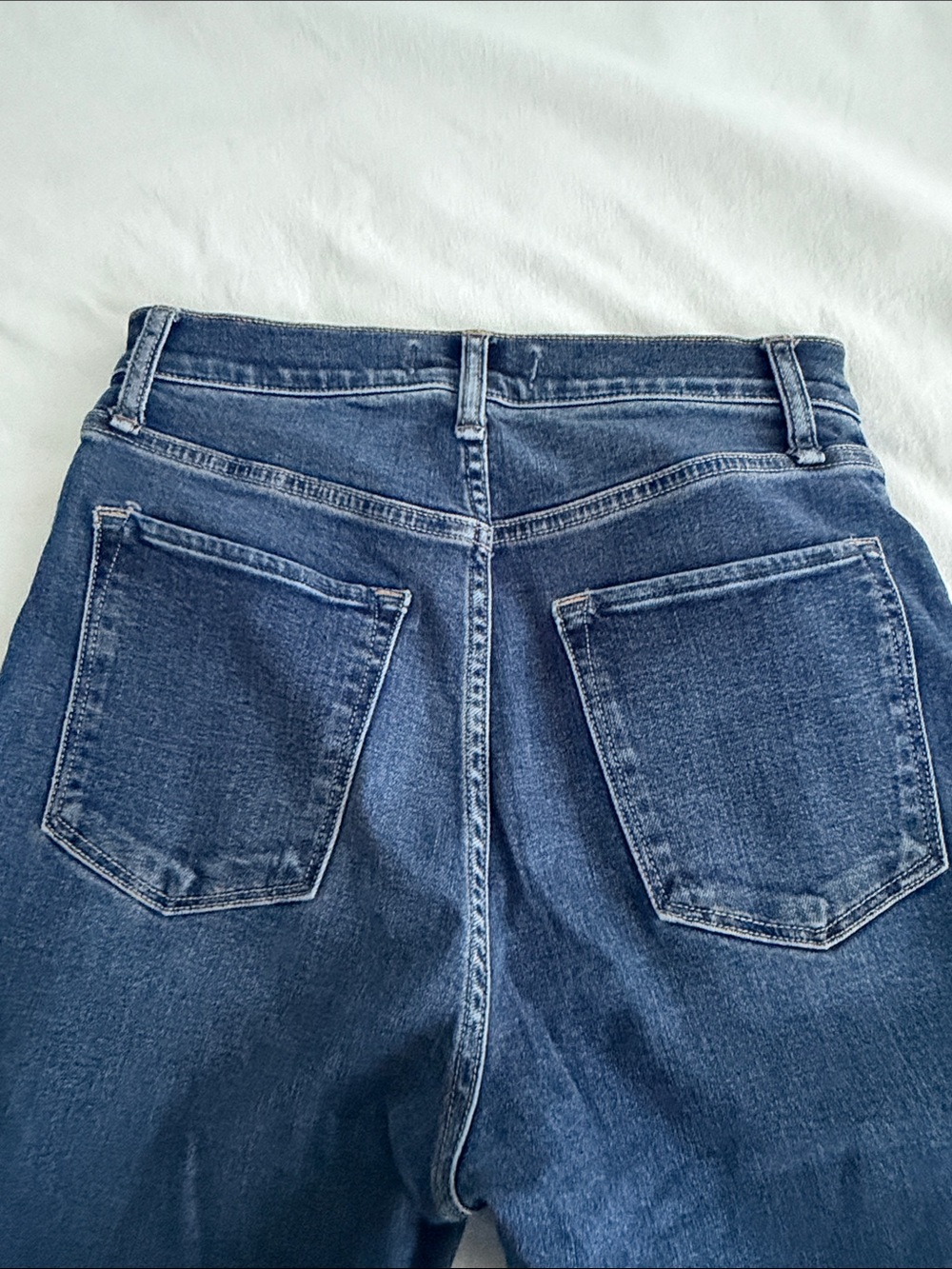Abercrombie & Fitch Wide-Leg Jeans in Deep Blue Curve Love
